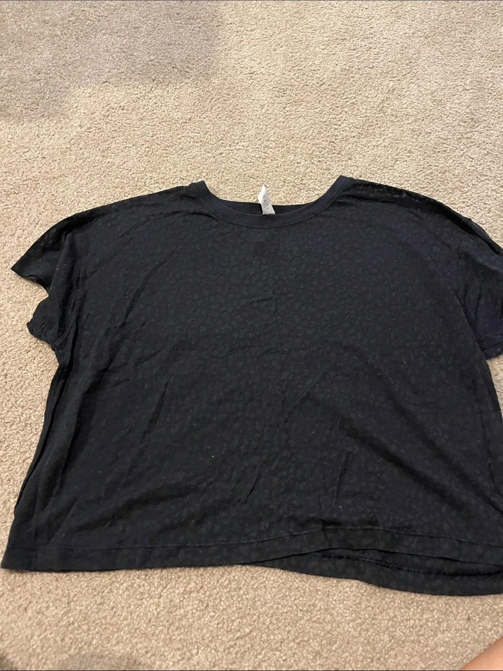 Black SHEER lululemon tee